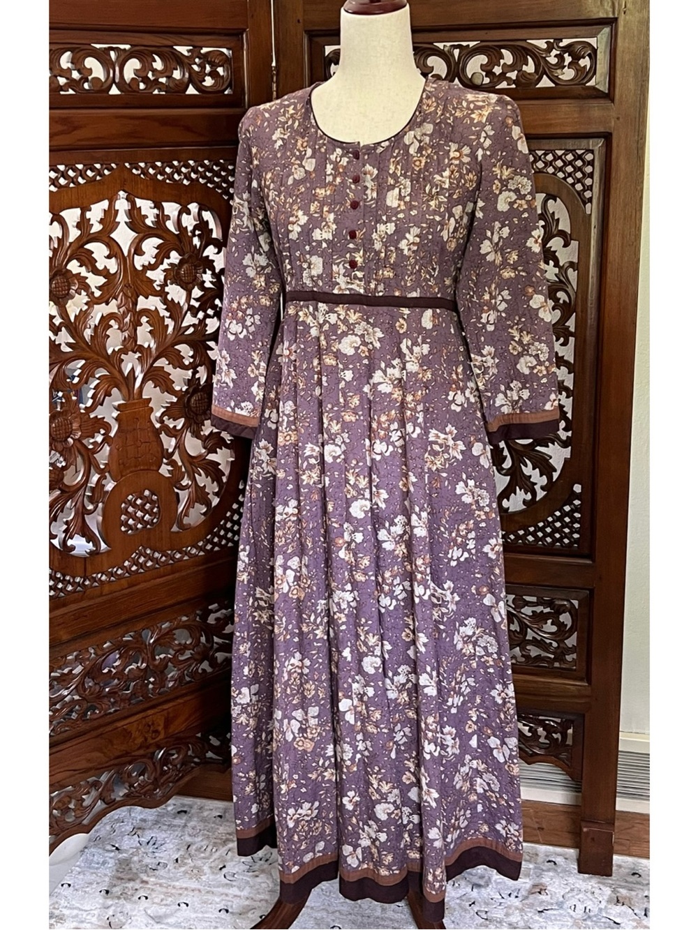 April Cornell Purple Floral Maxi Dress